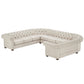 10-Seat U-Shaped Chesterfield Sectional Sofa - Beige Linen