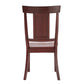Panel Back Wood Dining Chairs (Set of 2) - Antique Berry Red Finish