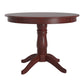 Round Pedestal Base Dining Table - Antique Berry Finish