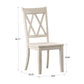 Double X Back Wood Dining Chairs (Set of 2) - Antique White Finish
