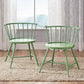 5-Piece Dining Set with Low Windsor Chairs - Meadow Green Finish Chairs
