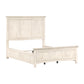 Wood Panel Bed - Antique White Finish, Queen Size