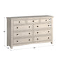 9-Drawer Wood Modular Storage Dresser - Antique White Finish, Dresser Only