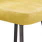 Metal Swivel Stools (Set of 2) - Yellow PU Leather, 24" Counter Height