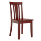 Slat Back Wood Dining Chairs (Set of 2) - Antique Berry Finish