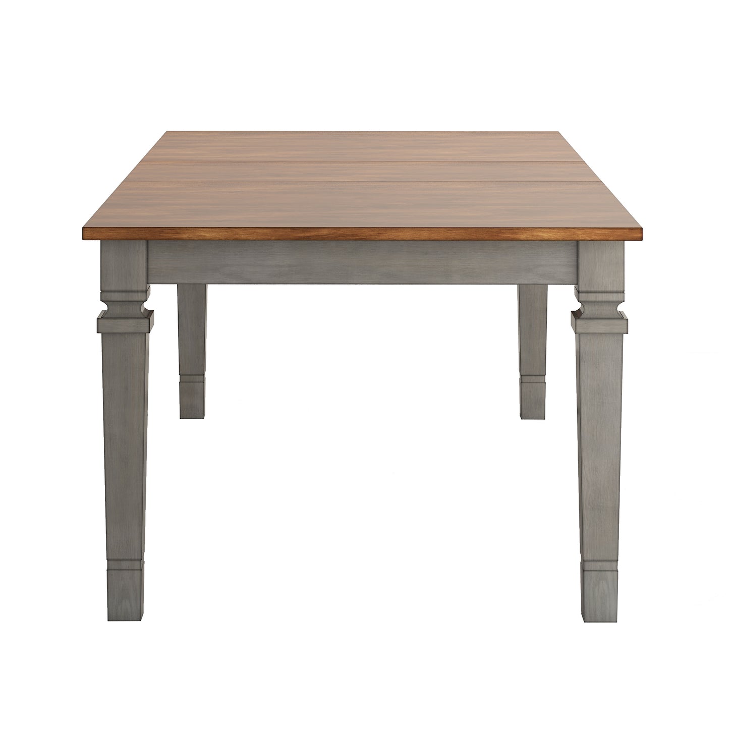 Solid Wood 64-82" Extendable Dining Table - Antique Grey