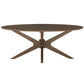 Mid-Century Walnut Finish Oval Coffee Table - Coffee Table Only