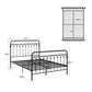 Local Pickup Only - Metal Arches Platform Bed - Black, Full