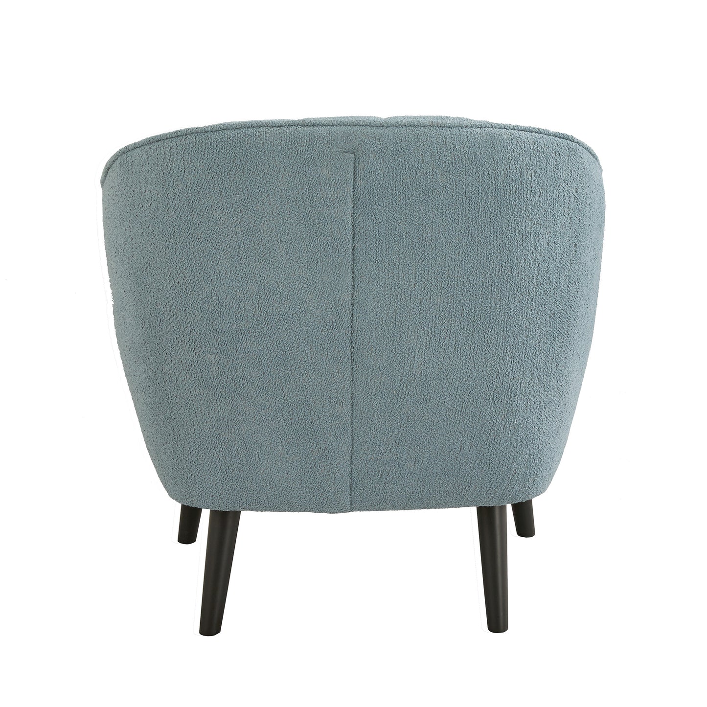 Mid-Century Modern Channel-Tufted Accent Chair with Removable Cushion Cover - Blue