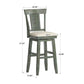 Panel Back Wood Swivel Bar Stool - Antique Sage Finish