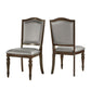 Nailhead Accent Dining Chairs (Set of 2) - Pear Silver Faux Leather, Side Chairs