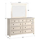 9-Drawer Wood Modular Storage Dresser - Antique White Finish, Dresser and Mirror Set