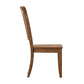 Slat Back Wood Dining Chairs (Set of 2) - Oak Finish