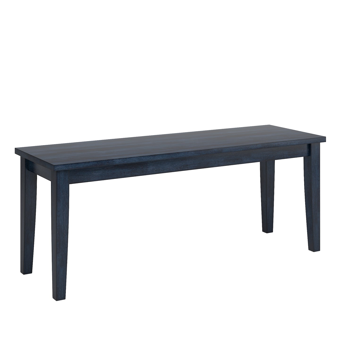 Wood Dining Bench - Antique Denim Finish