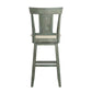 Panel Back Wood Swivel Bar Stool - Antique Sage Finish