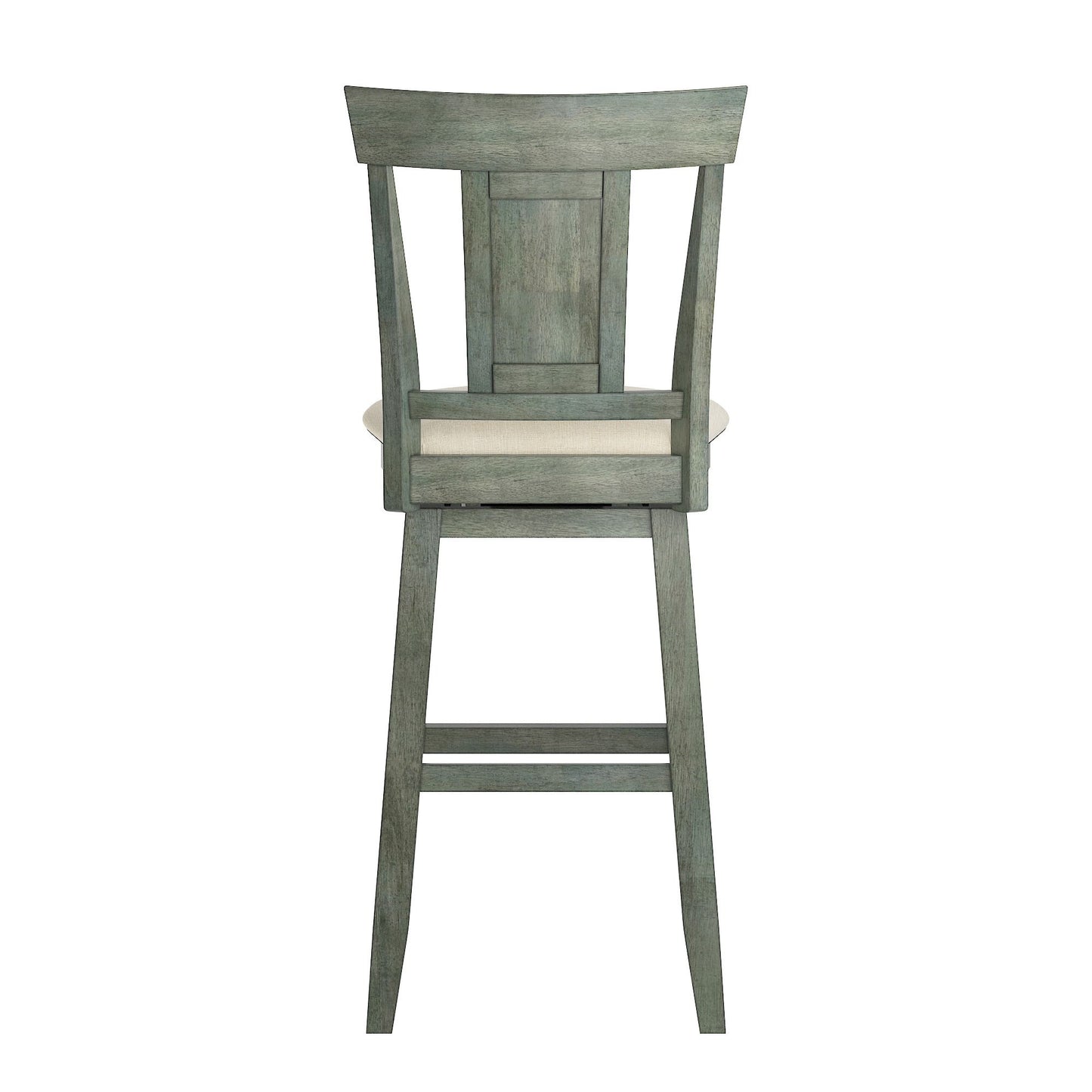 Panel Back Wood Swivel Bar Stool - Antique Sage Finish