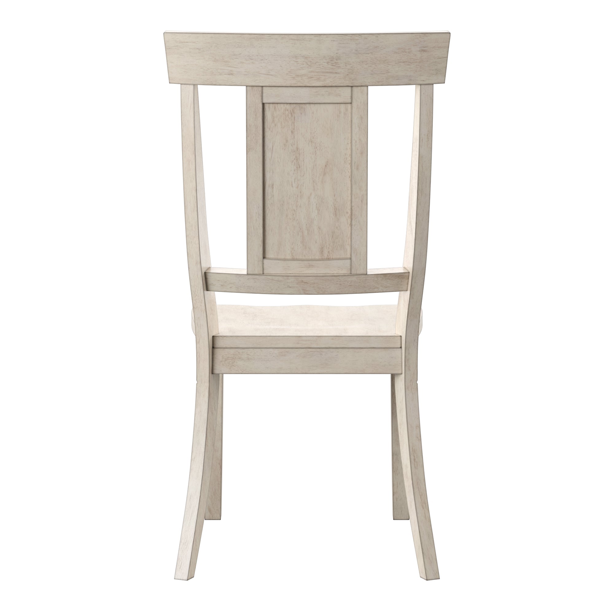 Panel Back Wood Dining Chairs (Set of 2) - Antique White Finish