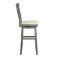 Panel Back Wood Swivel Bar Stool - Antique Sage Finish