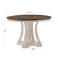 4-Person Solid Rubberwood Round Dining Table