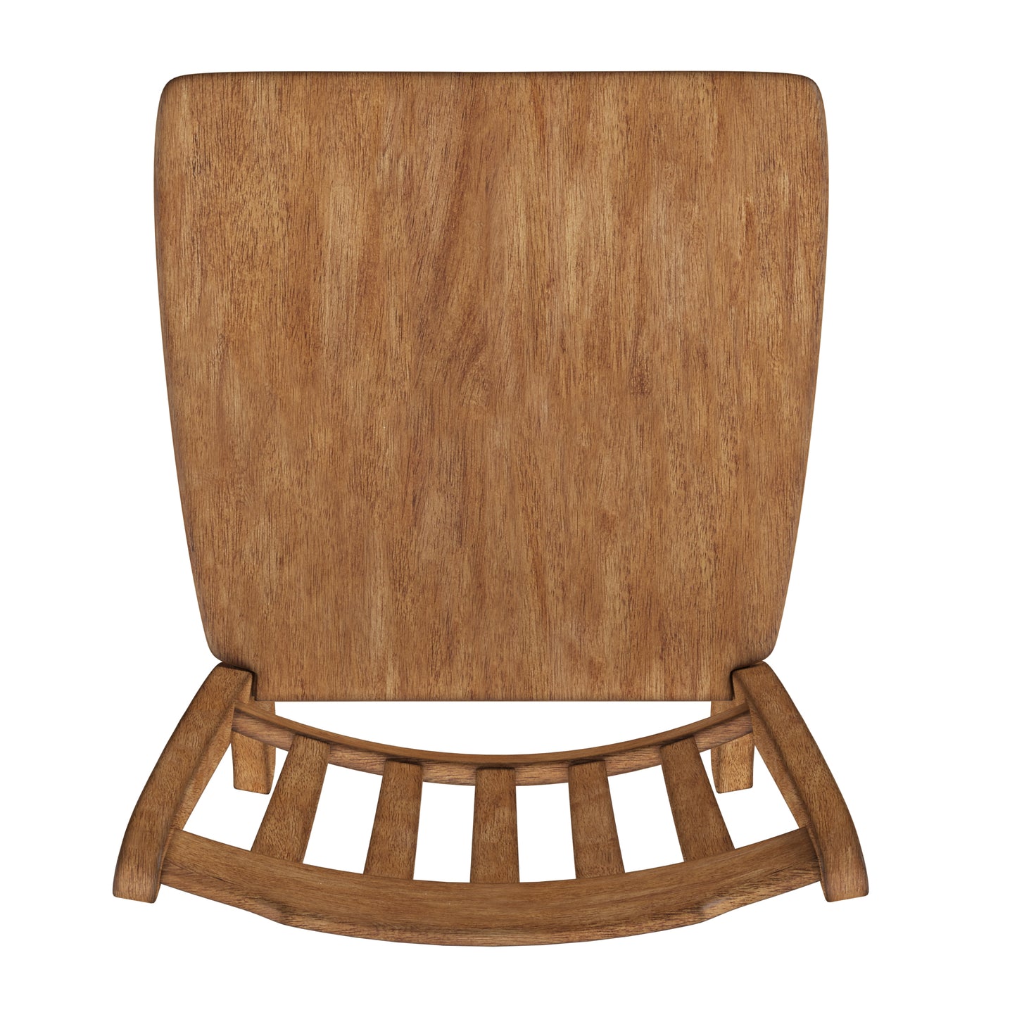 Slat Back Wood Dining Chairs (Set of 2) - Oak Finish