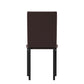 Metal Upholstered Dining Chairs - Brown Faux Leather, Set of 2