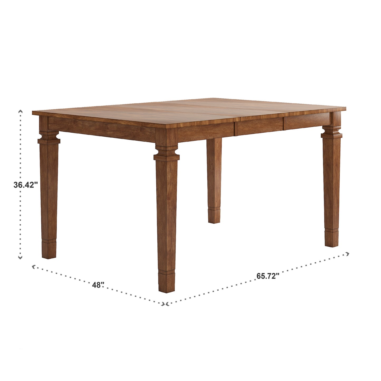 Solid Wood Extendable Counter Height Dining Table - Oak