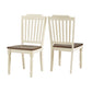 Two-Tone Antique Dining Chairs (Set of 2) - Antique White, Slat Back