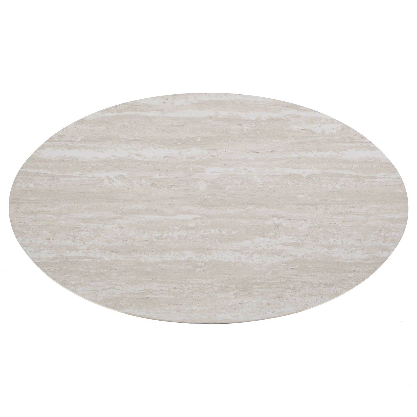 Champagne Gold Finish Coffee Table with White Faux Marble Top