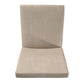 Nailhead Accent Parson Linen Dining Chairs (Set of 2) - Beige Linen, Natural Finish