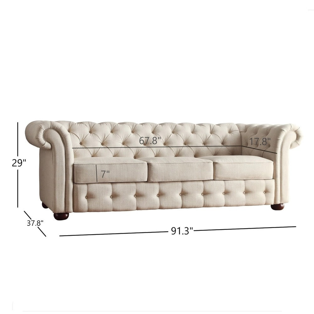 Tufted Rolled Arm Chesterfield Seating Collection