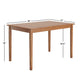 Oak Wood Finish Rectangle Dining Set - Oak Finish, 60" Rectangular Table, 7-Piece Set