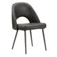 Upholstered Dining Chairs (Set of 2) - Dark Grey PU Leather