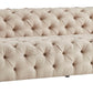 Beige Linen Tufted Chesterfield Sofa
