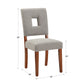 Upholstered Fabric Keyhole Dining Chairs (Set of 2) - Light Grey