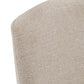 Upholstered Dining Chairs (Set of 2) - Beige Chenille Fabric, Black Legs
