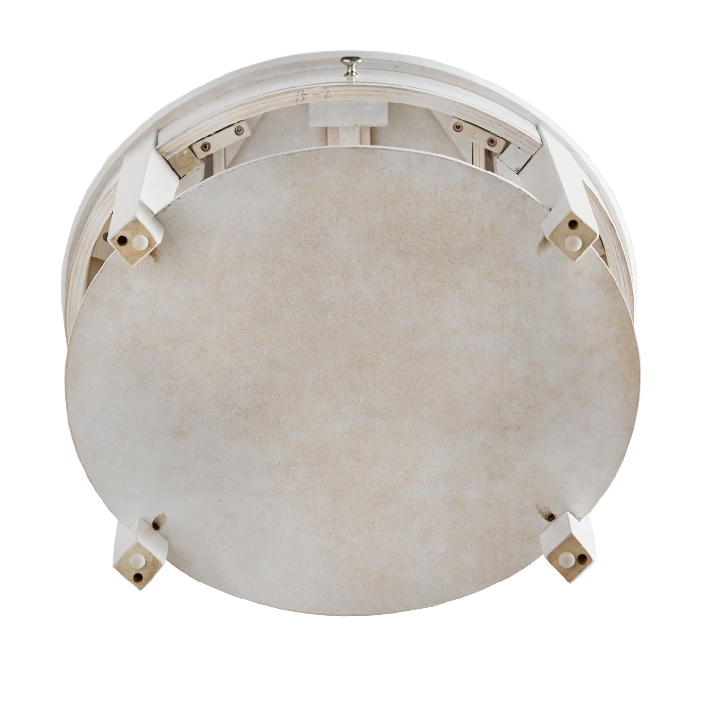 1-Drawer Oval End Table - White