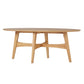 Wood Oval Coffee Table - Light Oak Finish