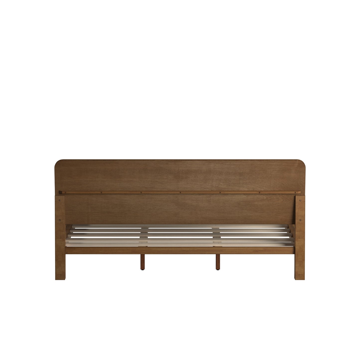 Wood Platform Bed - Oak Finish, King Size