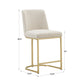 Bar and Counter Stool (Set of 2) - Beige, Counter Height