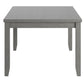 Solid Wood Rectangular Dining Table with Two Drawers - Antique Grey