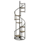 Black Finish Metal Spiral Staircase Display Shelf
