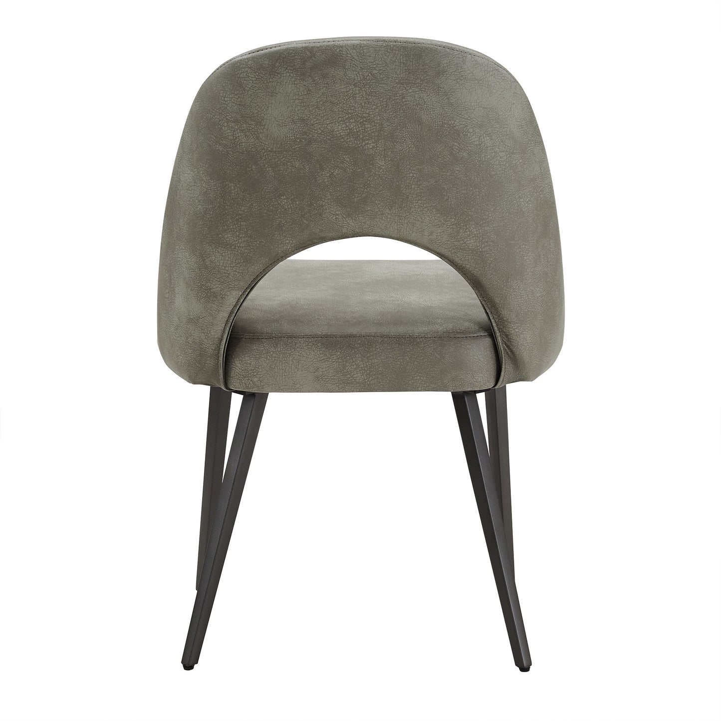 Upholstered Dining Chairs (Set of 2) - Light Gray PU Leather