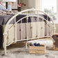 Curved Double Top Arches Victorian Iron Bed - Antique White, Full Size
