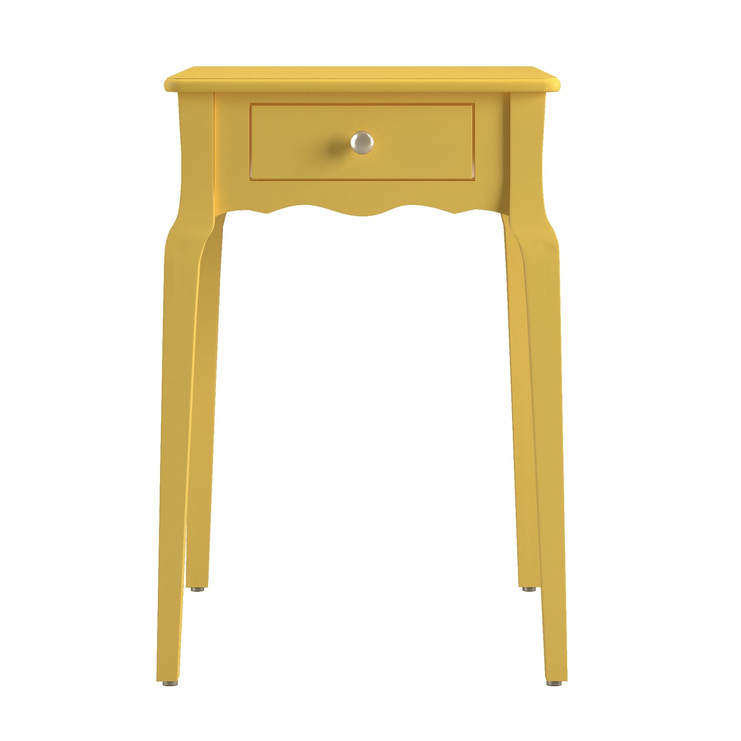 1-Drawer Wood Side Table - Yellow