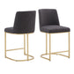 Bar and Counter Stool (Set of 2) - Black, Counter Height