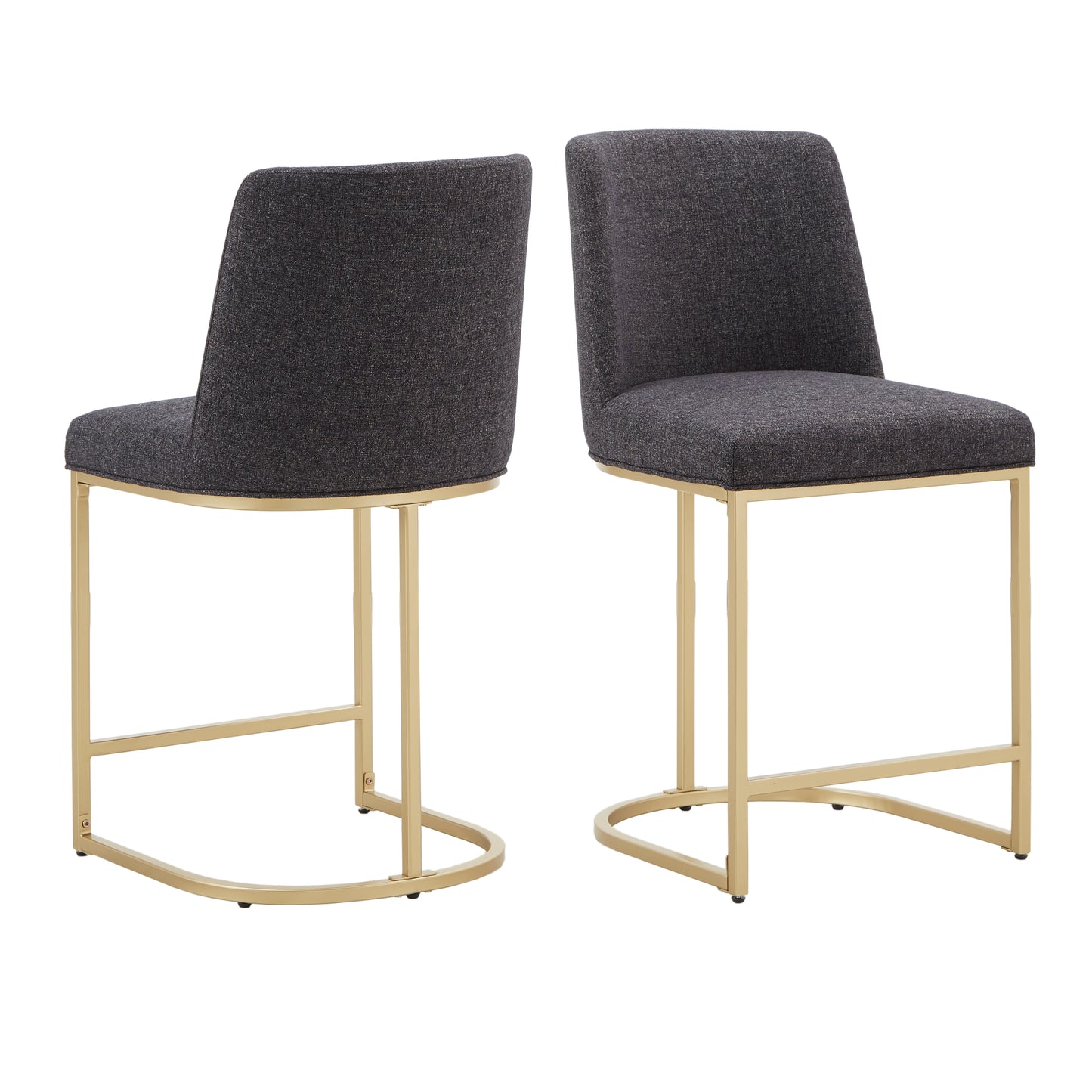 Bar and Counter Stool (Set of 2) - Black, Counter Height