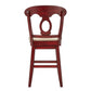 Napoleon Back Counter Height Wood Swivel Chair - Antique Berry Finish