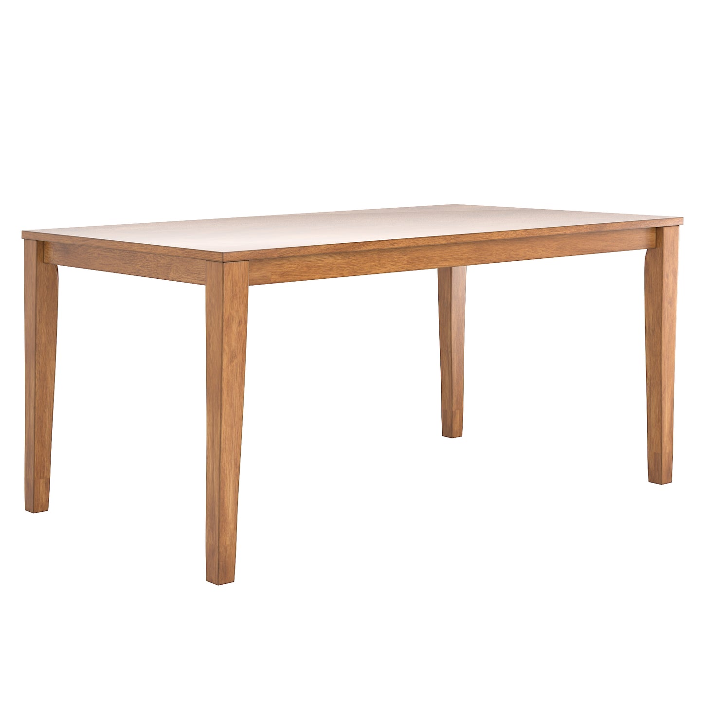 60-inch Rectangular Oak Finish Dining Set - Mission Back Chairs, 6-Piece Set