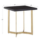 Black and Gold Metal Base End Table