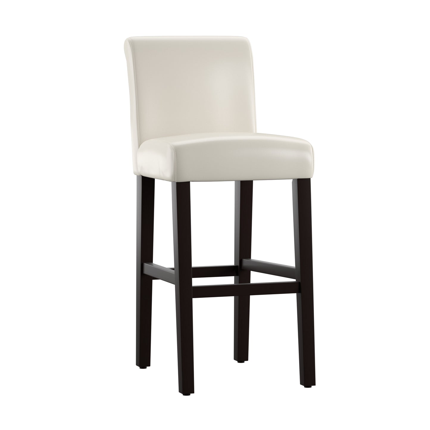 White Faux Leather 29-inch High Back Bar Stools (Set of 2)